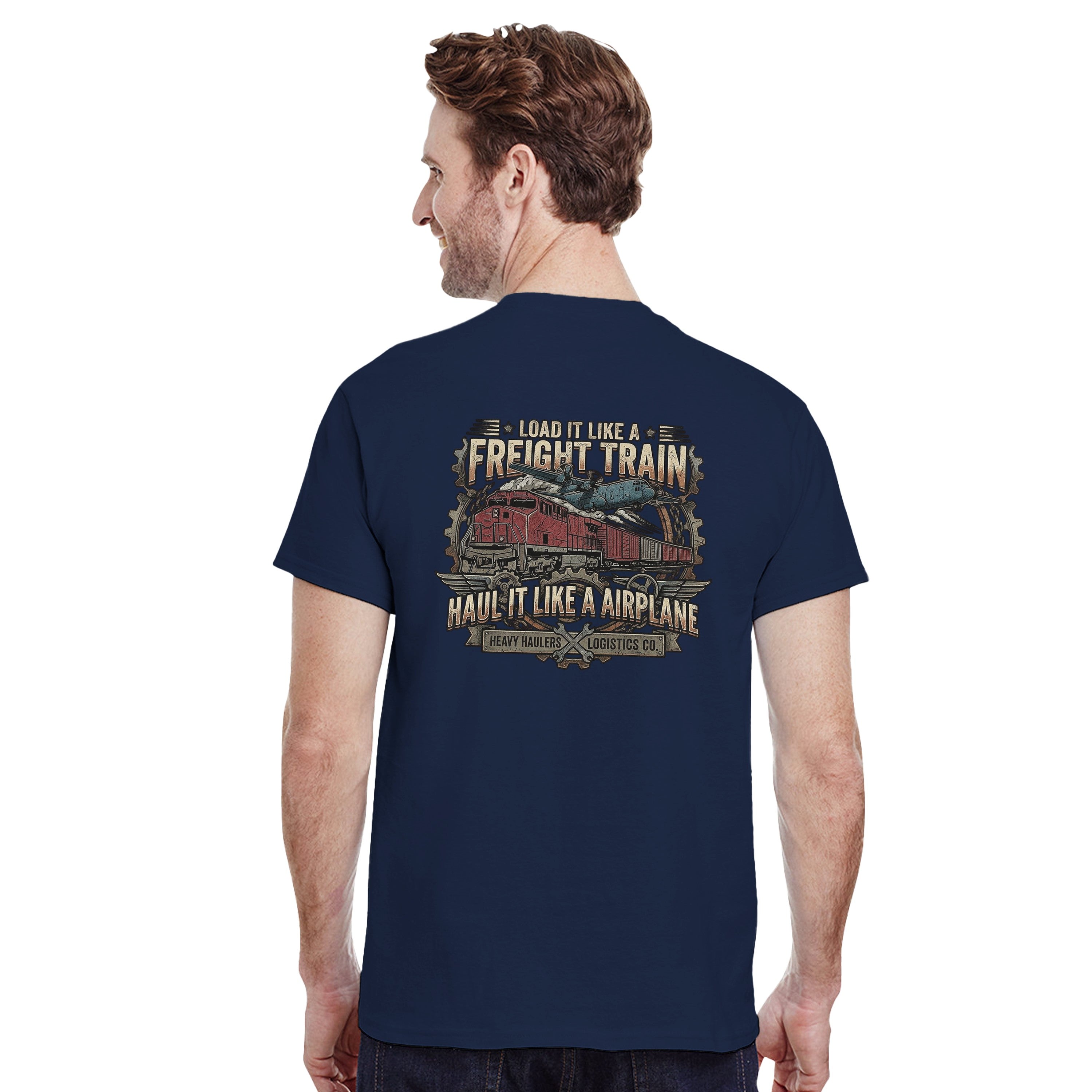 Haul it like a Airplane Backprint T-Shirt