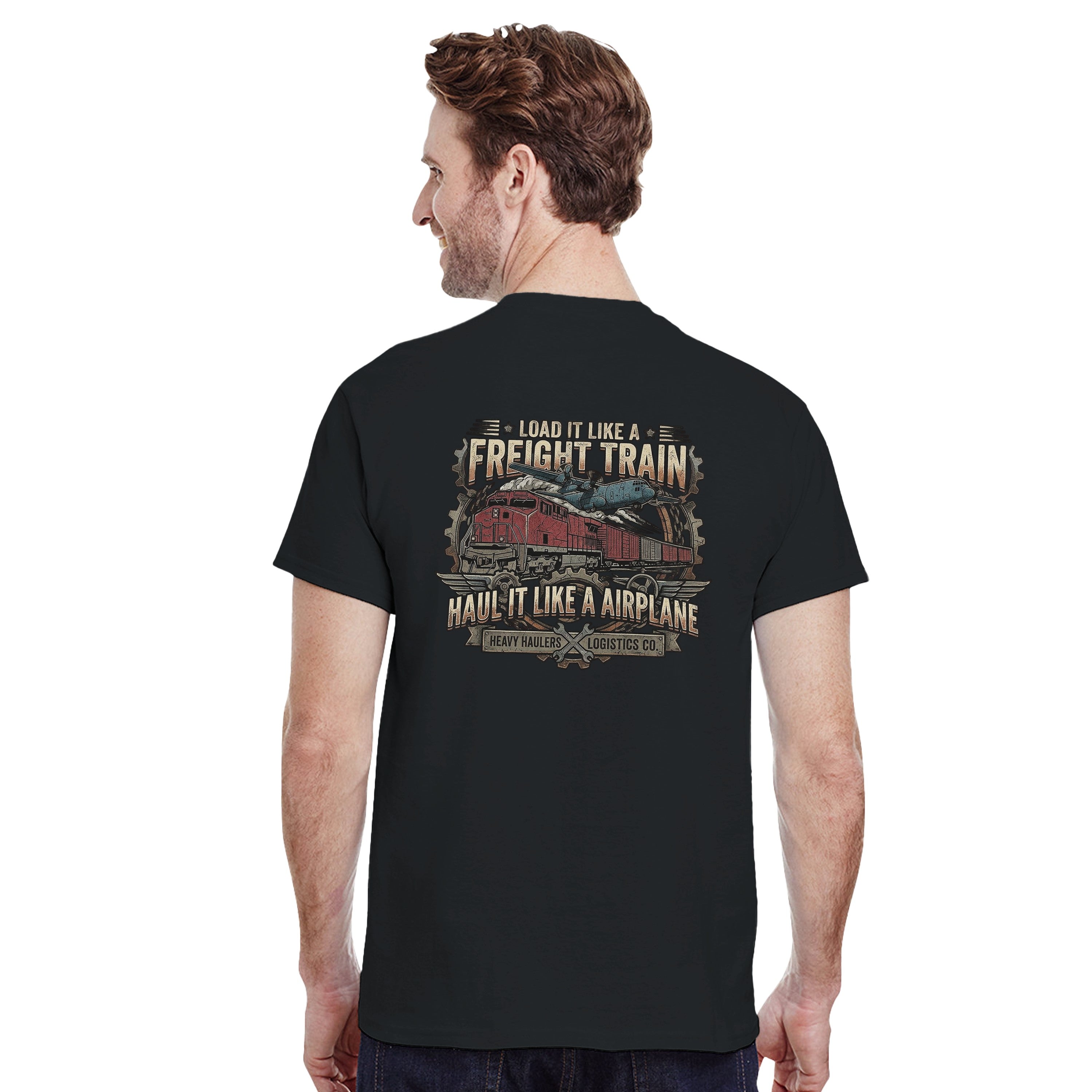 Haul it like a Airplane Backprint T-Shirt