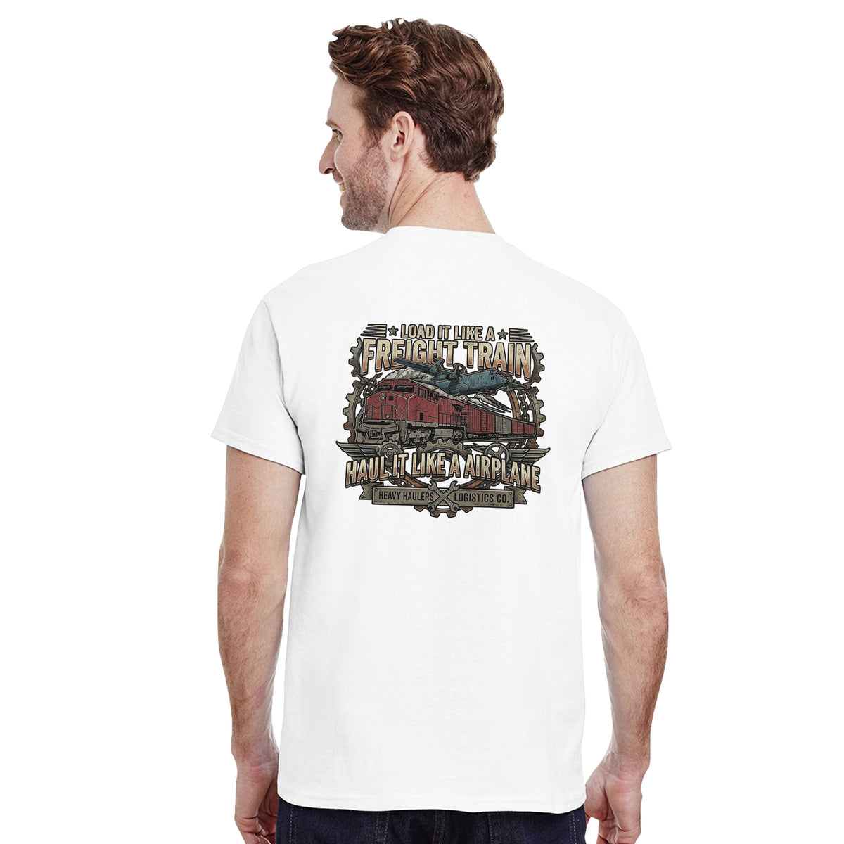 Haul it like a Airplane Backprint T-Shirt